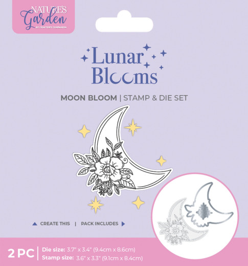 Stamp and Die Set - Lunar Blooms - Moon Bloom