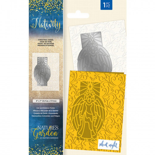 Embossing Folder and Cutting Die - Nativity Christmas Angel