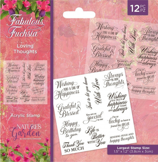 Clear Stamps - Fabulous Fuchsia - Loving Thoughts