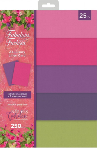 Fabulous Fuchsia - A4 Luxury Linen Card Pack