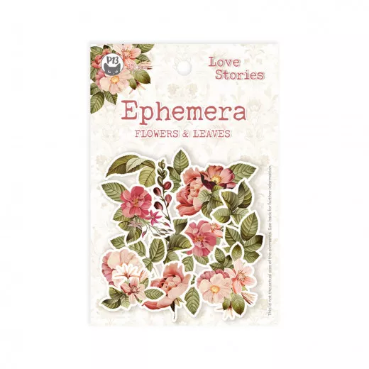 Piatek13 - Paper Ephemera Set - Love Stories - Flowers and Leaves