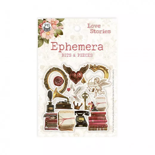 Piatek13 - Paper Ephemera Set - Love Stories - Bits & Pieces