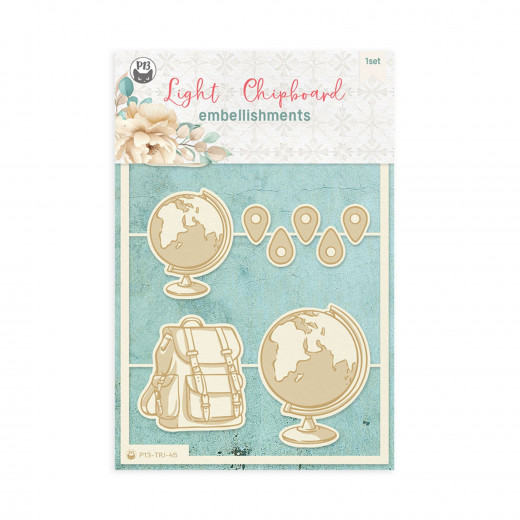 Piatek13 Chipboard Embellishments - Travel Journal 02