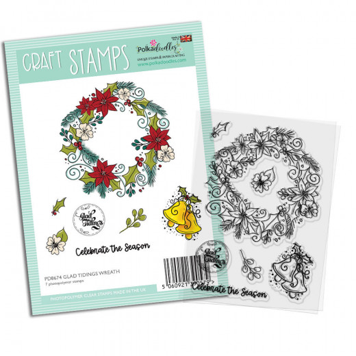 Polkadoodles Clear Stamps - Glad Tidings Wreath