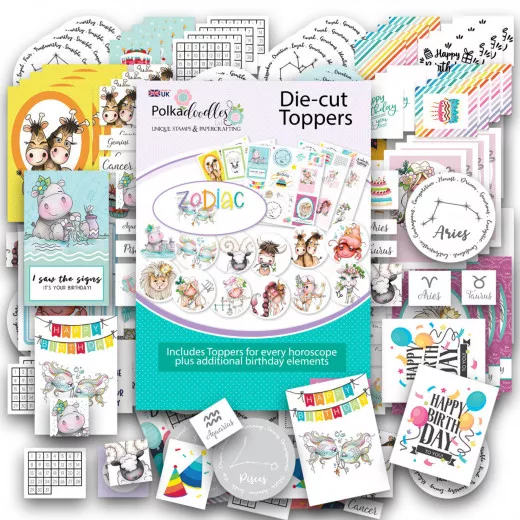 Polkadoodles - Zodiac Die-Cut Toppers Pack