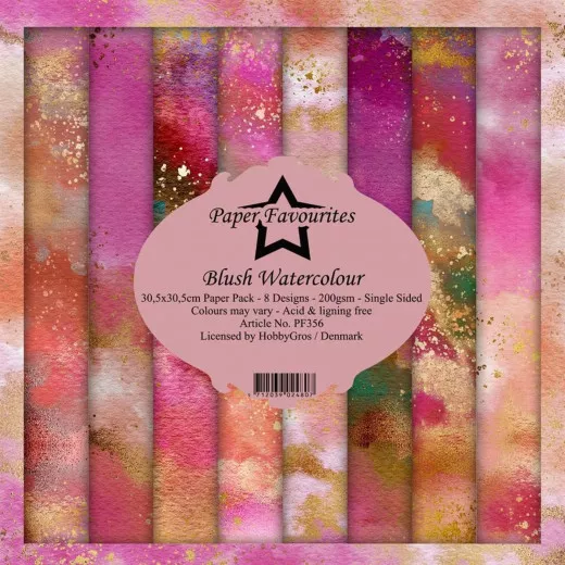 Paper Favourites Blush Watercolour 12x12 Paper Pack