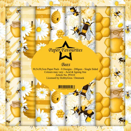 Paper Favourites Bees 12x12 Paper Pack