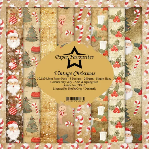 Paper Favourites Vintage Christmas 12x12 Paper Pack