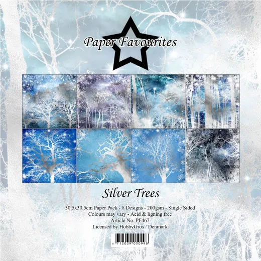 Paper Favourites - Silver Trees - 12x12 Paper Pack