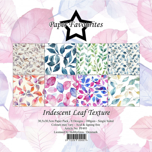 Paper Favourites - Iridescent Leaf Texture - 12x12 Paper Pack