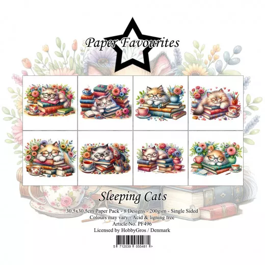 Paper Favourites - Sleeping Cats - 12x12 Paper Pack