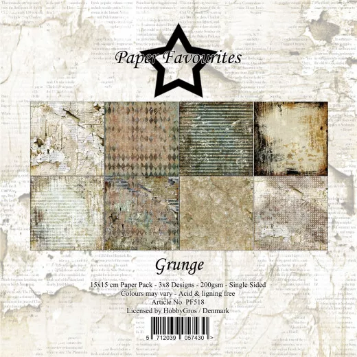 Paper Favourites - Grunge - 6x6 Paper Pack