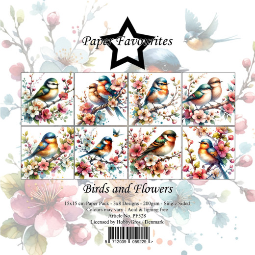 Paper Favourites - Birds and Flowers - 6x6 Paper Pack