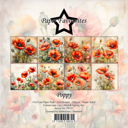 Paper Favourites - Poppy - 6x6 Paper Pack