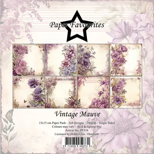Paper Favourites - Vintage Mauve - 6x6 Paper Pack