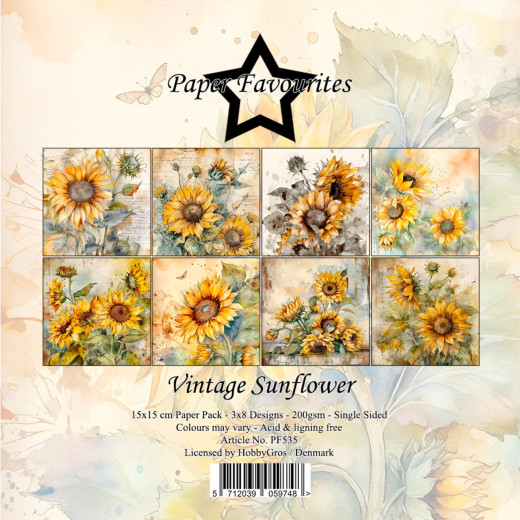 Paper Favourites - Vintage Sunflower - 6x6 Paper Pack