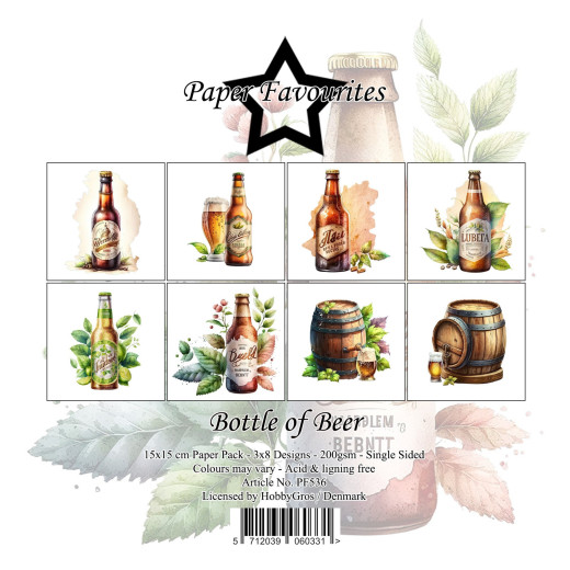 Paper Favourites - Bottle of Beer - 6x6 Paper Pack