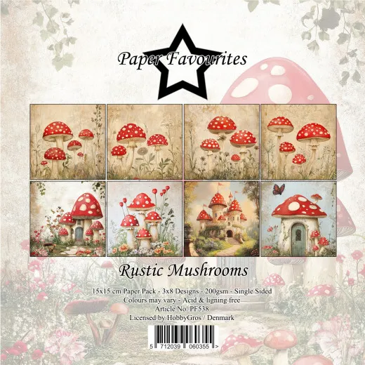 Paper Favourites - Rustic Mushrooms - 6x6 Paper Pack
