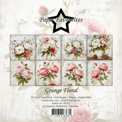 Paper Favourites - Grunge Floral - 6x6 Paper Pack