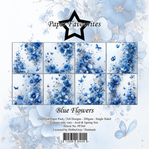 Paper Favourites - Blue Flowers - 6x6 Paper Pack