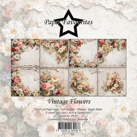 Paper Favourites - Vintage Flowers - 6x6 Paper Pack