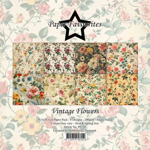 Paper Favourites - Vintage Flowers - 12x12 Paper Pack