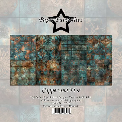 Paper Favourites - Copper And Blue - 12x12 Paper Pack