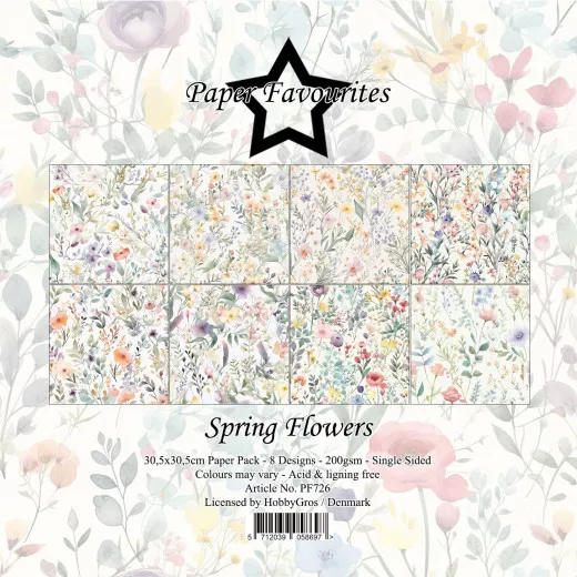 Paper Favourites - Spring Flowers - 12x12 Paper Pack