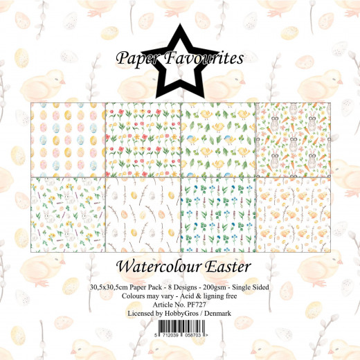 Paper Favourites - Watercolour Easter - 12x12 Paper Pack