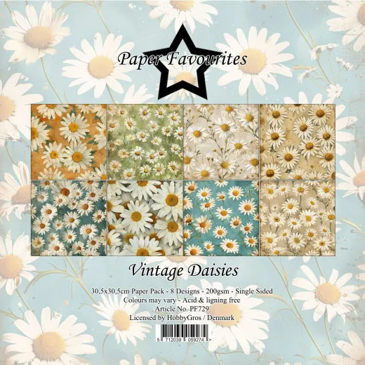 Paper Favourites - Vintage Daisies - 12x12 Paper Pack