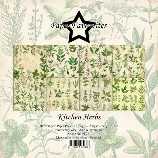 Paper Favourites - Kitchen Herbs - 12x12 Paper Pack