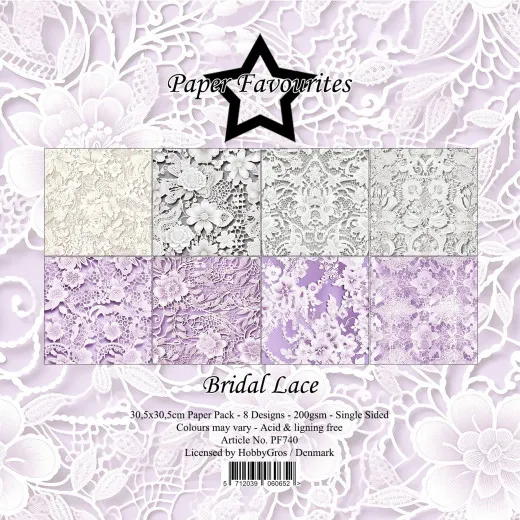 Paper Favourites - Bridal Lace - 12x12 Paper Pack