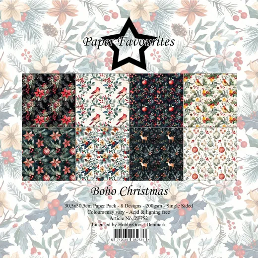 Paper Favourites - Boho Christmas - 12x12 Paper Pack
