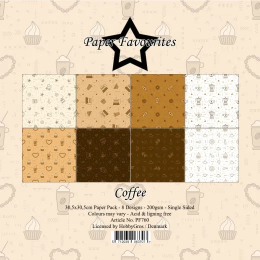 Paper Favourites - Coffee - 12x12 Paper Pack