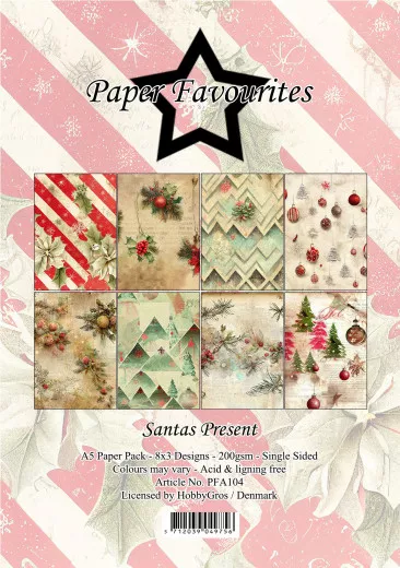 Paper Favourites - Santas Present - A5 Paper Pack