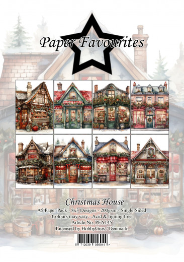 Paper Favourites - Christmas House - A5 Paper Pack