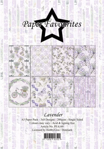 Paper Favourites - Lavender - A5 Paper Pack