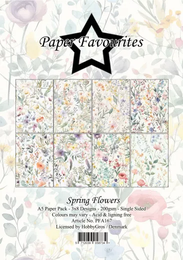 Paper Favourites - Spring Flowers - A5 Paper Pack