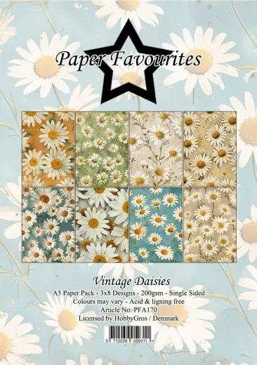 Paper Favourites - Vintage Daisies - A5 Paper Pack