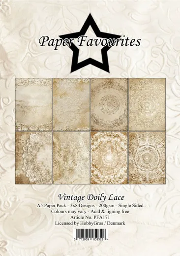 Paper Favourites - Vintage Doily - A5 Paper Pack