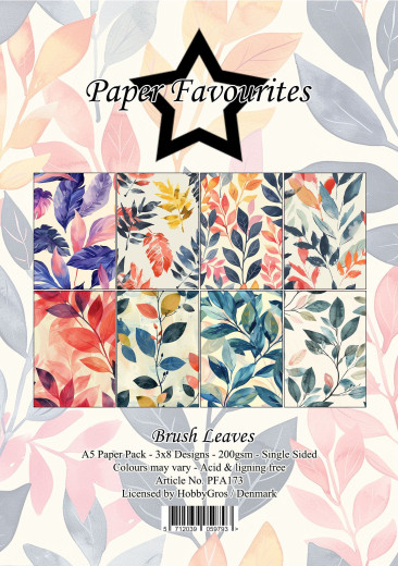 Paper Favourites - Brush Leaves - A5 Paper Pack