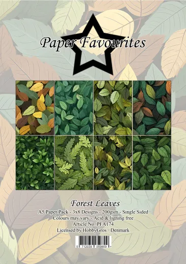Paper Favourites - Forest Leaves - A5 Paper Pack