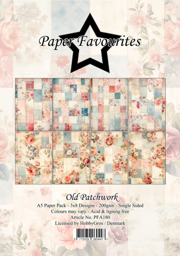 Paper Favourites - Old Patchwork - A5 Paper Pack