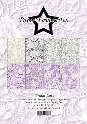 Paper Favourites - Bridal Lace - A5 Paper Pack
