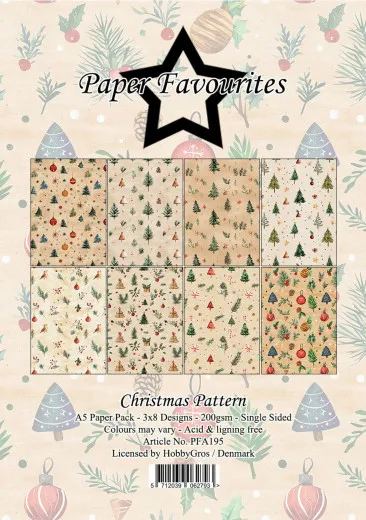 Paper Favourites - Christmas Pattern - A5 Paper Pack