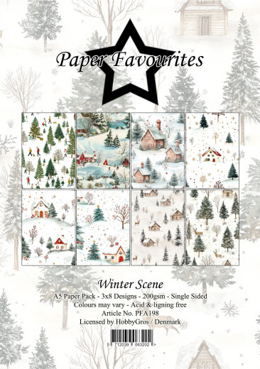Paper Favourites - Winter Scene - A5 Paper Pack
