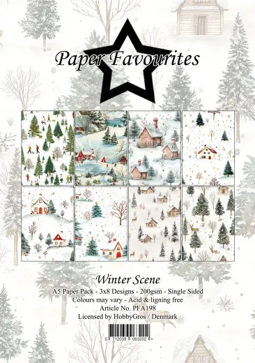 Paper Favourites - Winter Scene - A5 Paper Pack