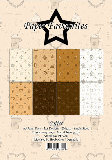 Paper Favourites - Coffee - A5 Paper Pack