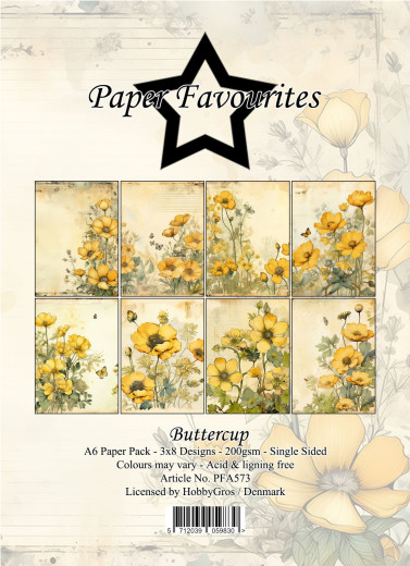 Paper Favourites - Buttercup - A6 Paper Pack