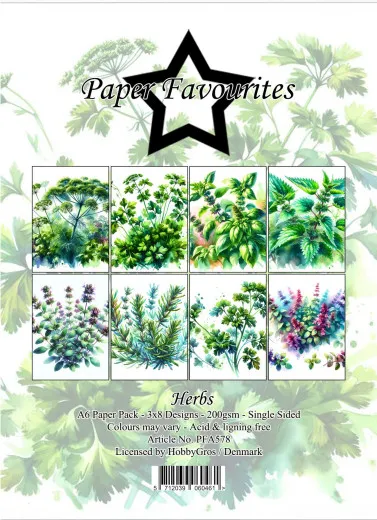 Paper Favourites - Herbs - A6 Paper Pack
